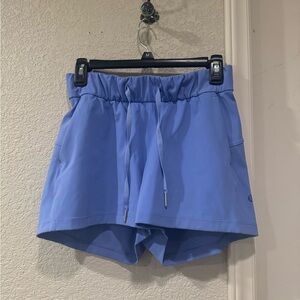 Lulu lemon on the fly Carolina Blue shorts